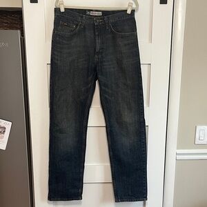 Lee Men's Straight Jeans in Dark Blue Wash